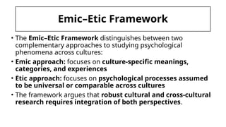 Understanding Cultural and Cross-Cultural Psychology: Theories ...