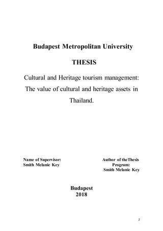 heritage tourism thesis pdf