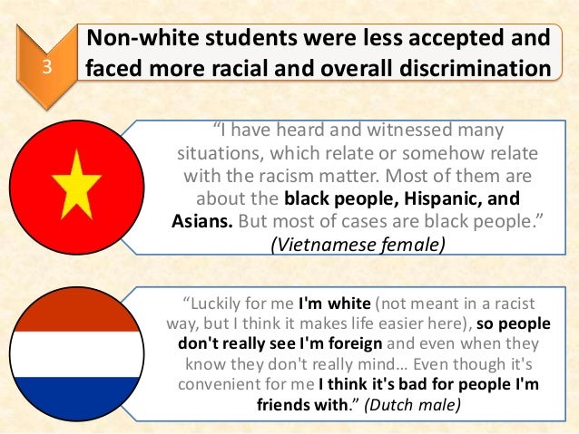 Cultural and linguistic discrimination of international students