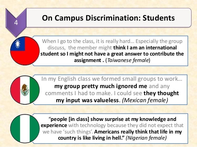 Discrimination On International Students Resulting From Ethnic