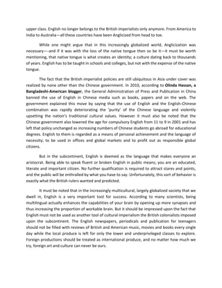 Cultural colonialism | DOCX