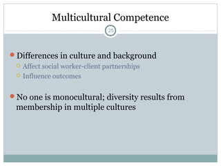 Introduction to Cultural competence in Social Work | PPT
