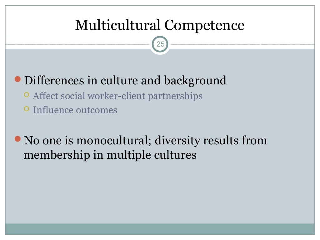 Introduction to Cultural competence in Social Work
