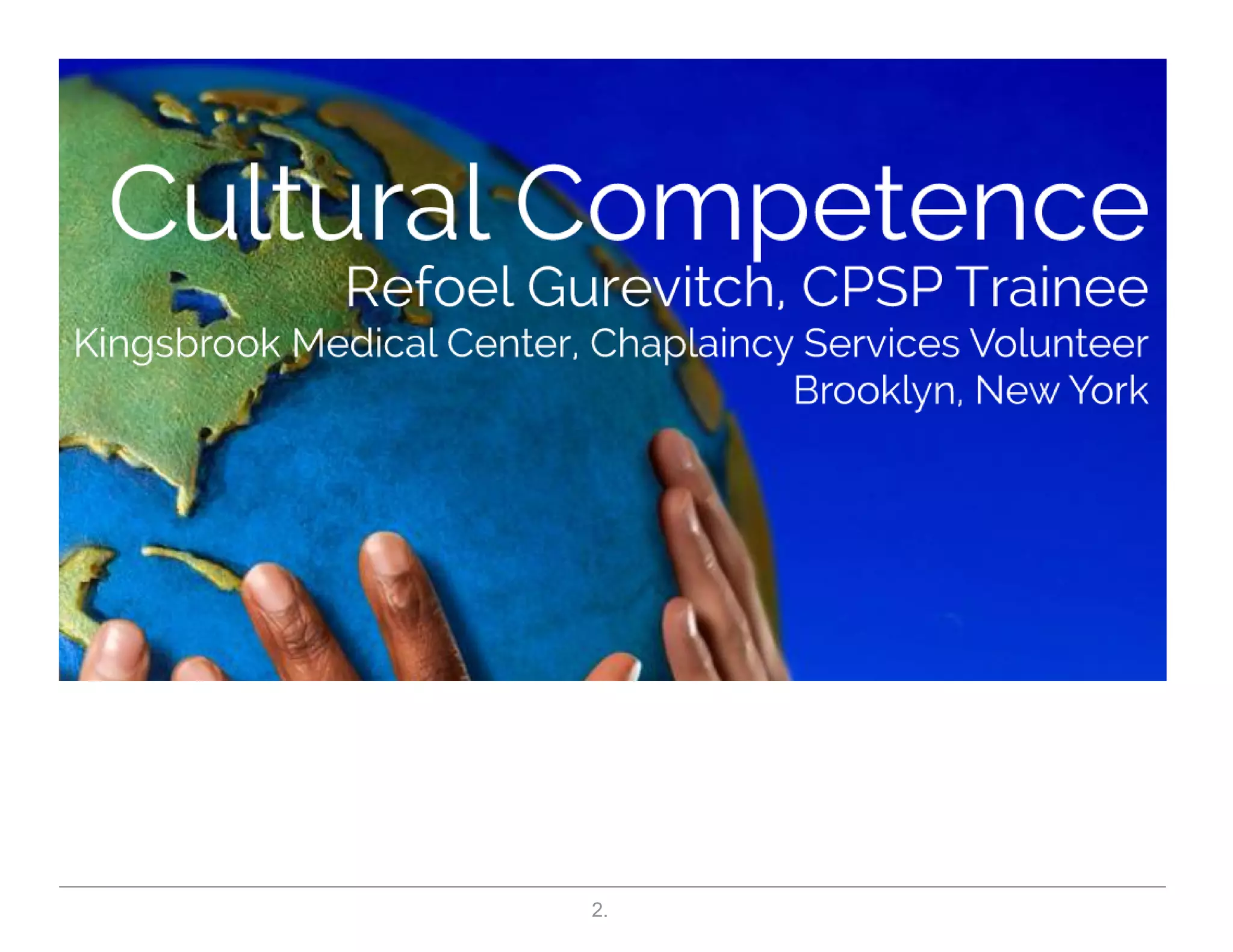 Cultural Competency in Clinical Setting for Chaplains and Pastoral Care ...