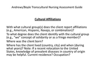 Cultural concerns in nursing | PPTX
