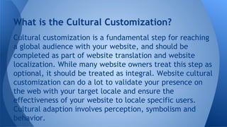 Cultural Customisation | PDF