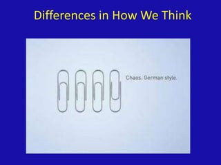 Differences in How We Think
 