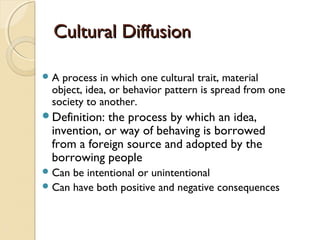 Cultural diffusion | PPT