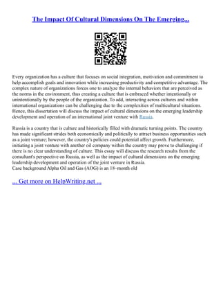 Cultural Dimensions Of Natural Culture | PDF
