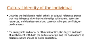 Cultural formulation.pptx, dsm-5, cultural interviewing | PPTX