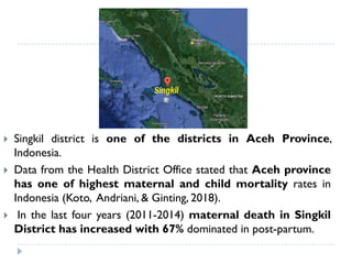 Cultural Influence on Child and Maternal Health in Singkil District ...