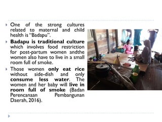 Cultural Influence on Child and Maternal Health in Singkil District ...