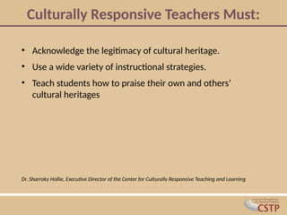Culturally and Linguistically Responsive Teaching: Strategies and ...