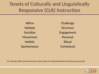 Culturally and Linguistically Responsive Teaching: Strategies and ...