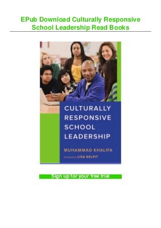 EPub Download Culturally Responsive
School Leadership Read Books
Sign up for your free trial
 