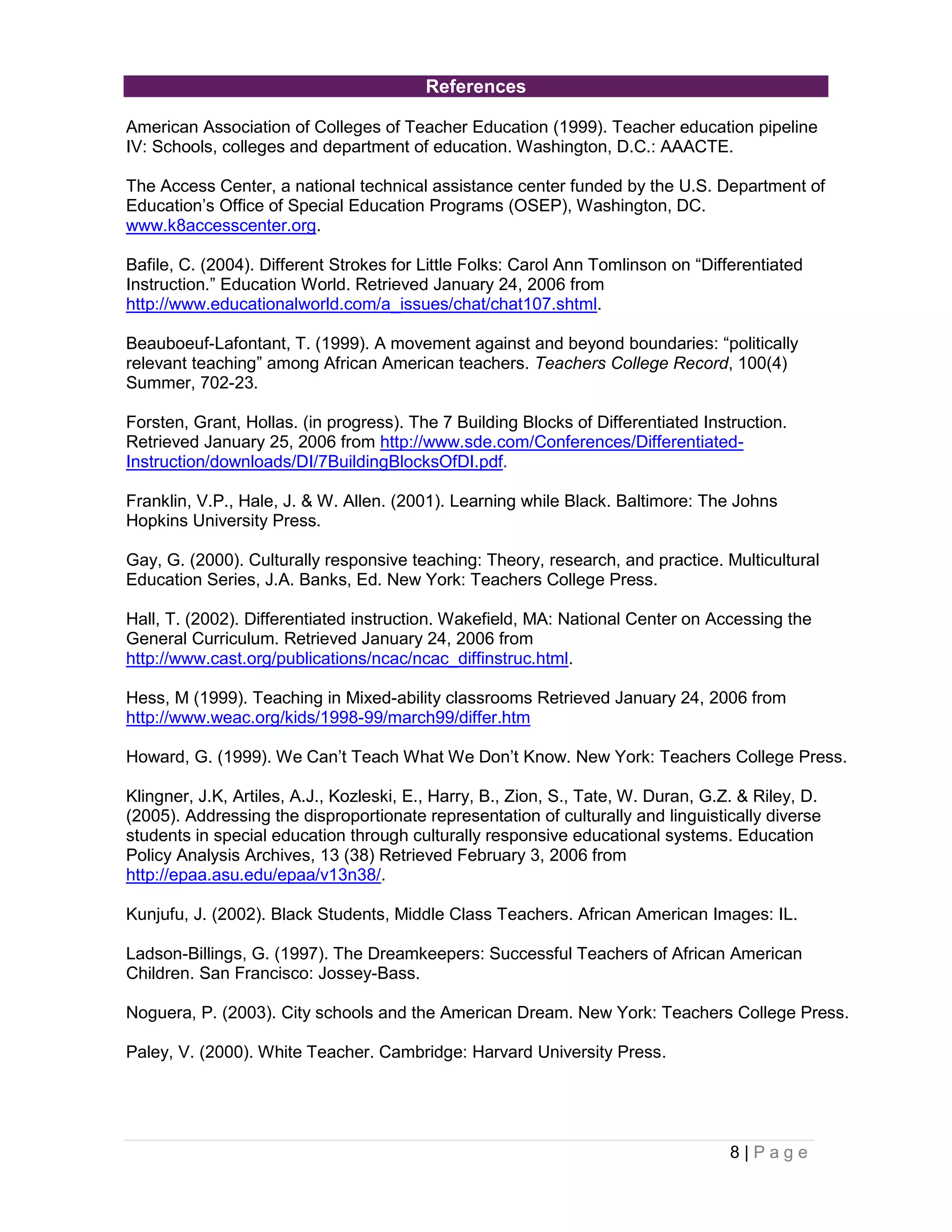 1. Culturally Responsive Differentiated Instructional Strategies | PDF