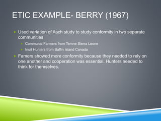 Etic Example Cultural norms pp 2015 | PPTX