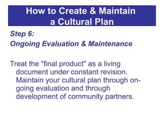 Cultural plan | PPT