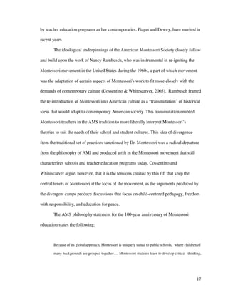 Cultural relevance of montessori | PDF