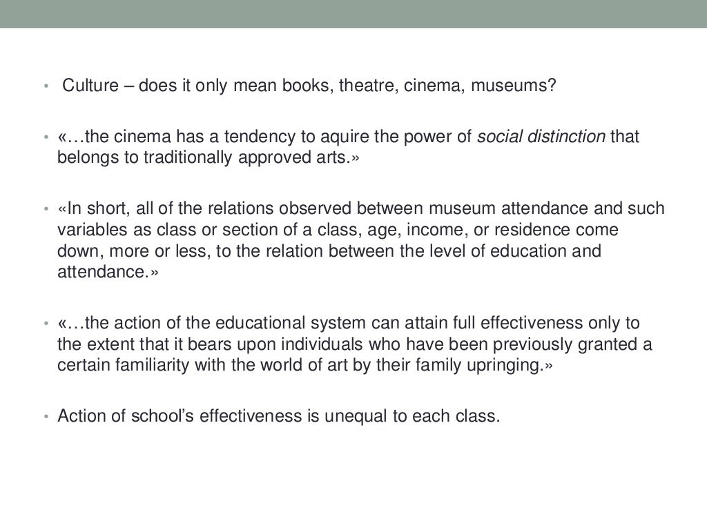 Cultural reproduction and social reproduction