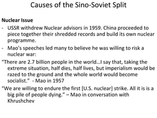 IB History: Sino-Soviet Split | PPT