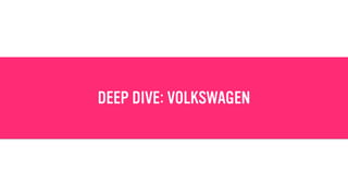DEEP DIVE: VOLKSWAGEN
 