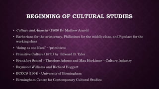 Cultural studies 3.0 | PPTX