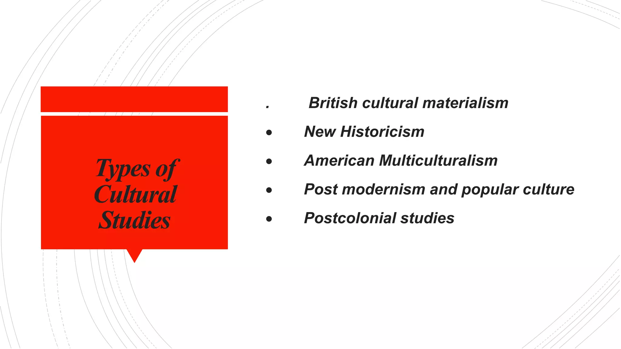 Five Types Of Cultural studies | PPTX