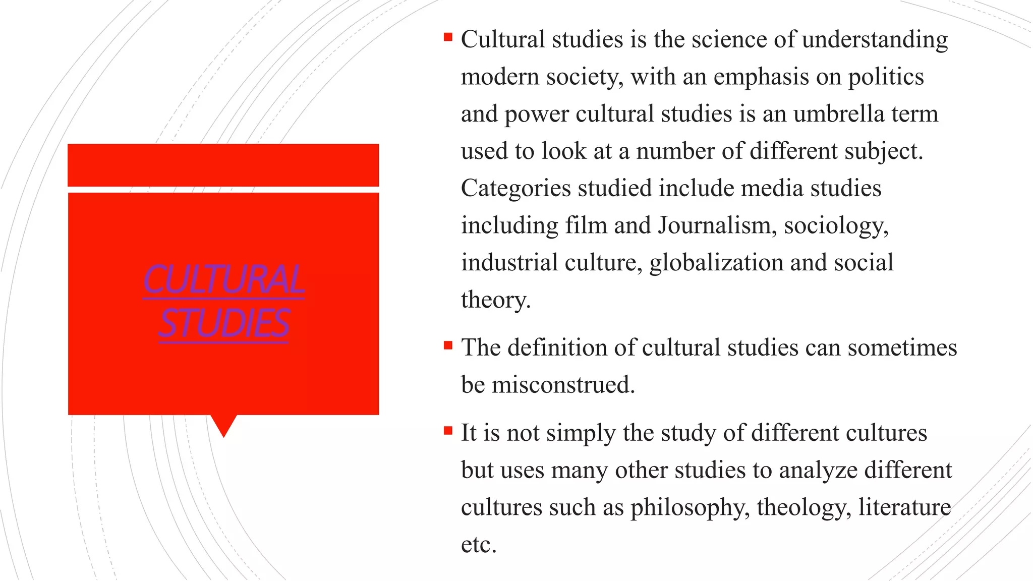 Five Types Of Cultural studies | PPTX