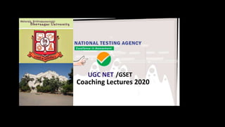 /GSET
Coaching Lectures 2020
 