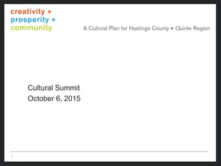 11
 
Cultural Summit
October 6, 2015
 