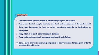 Cultural transformation of santal tribes of west bengal a case study in ...