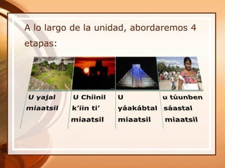 A lo largo de la unidad, abordaremos 4
etapas:
 