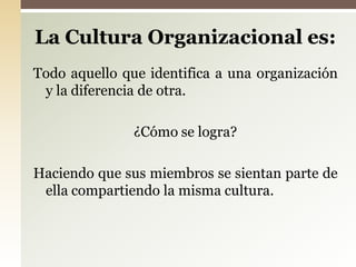 Cultura organizacional