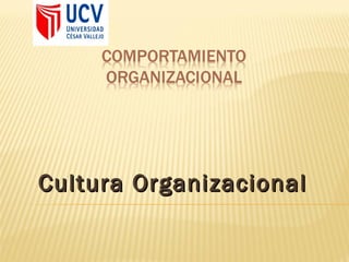 Cultura OrganizacionalCultura Organizacional
 