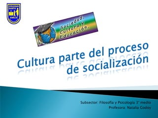 Subsector: Filosofía y Psicología 3° medio
Profesora: Natalia Godoy
 