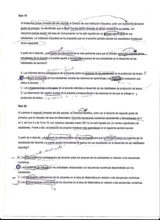 Item 19
AI
-**-" ---ra"n'
el Director de una lnstitución Educativa, junto con
$Adq_dgp¡ig3ryt, ha identificado que la
estr...