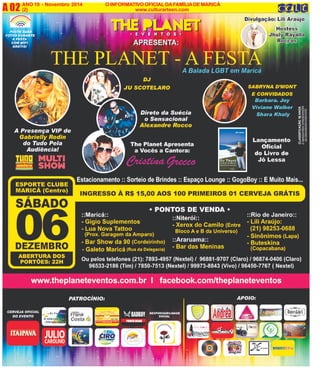 A 02 ANO 10 - Novembro 2014 
O INFORMATIVO OFICIAL DA FAMÍLIA DE MARICÁ 
(2) www.culturarteen.com 
 