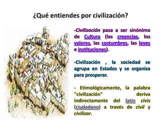 ¿Qué entiendes por civilización?
 