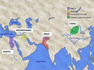 EGIPTO
MESOPOTAMIA
INDIA
CHINA
 