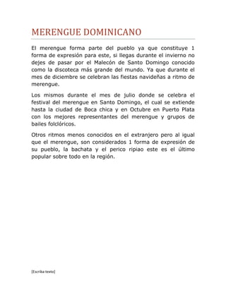 Culturas dominicanas