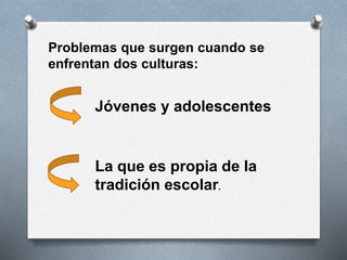 Culturas juveniles y Cultura escolar | PPTX