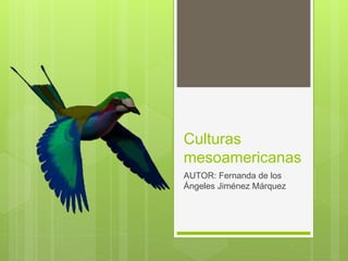 Culturas
mesoamericanas
AUTOR: Fernanda de los
Ángeles Jiménez Márquez
 