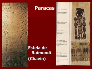 Estela de Raimondi (Chavín) Paracas 