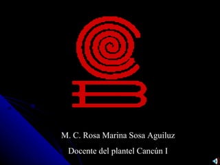 M. C. Rosa Marina Sosa Aguiluz  Docente del plantel Cancún I 
