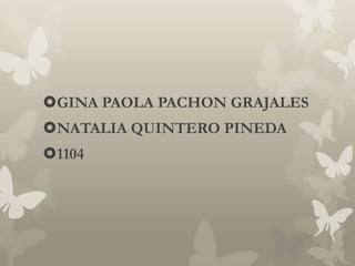 GINA PAOLA PACHON GRAJALES
NATALIA QUINTERO PINEDA
1104
 