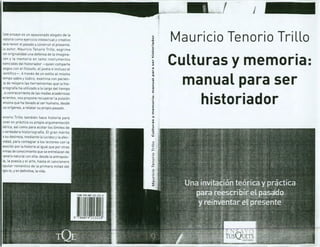 Tenorio Instrumento Culturas y Memoria, Manual Para Ser Historiador - Tenorio Mauricio (Opt ...