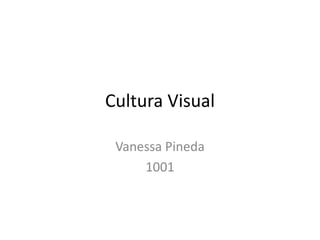Cultura Visual 
Vanessa Pineda 
1001 
 