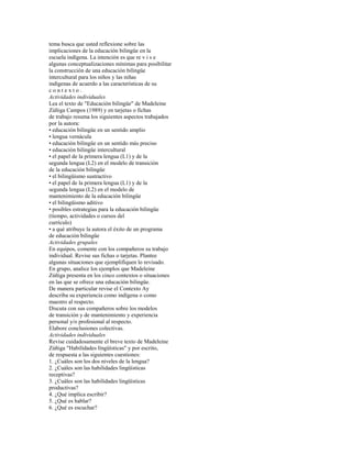 Cu lt u r a y  e d u c a c i ó n