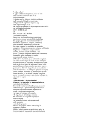 Cu lt u r a y  e d u c a c i ó n